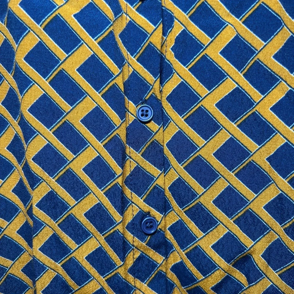 Forever 21 Blue and Mustard Short Dress Size M - Picture 12 of 13